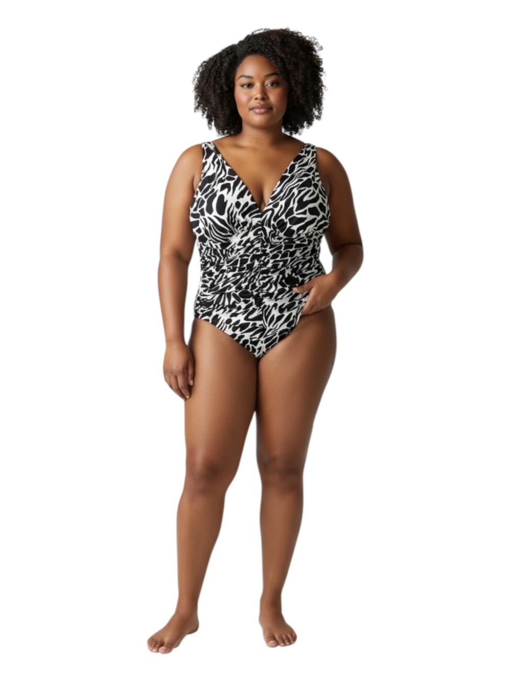 Miraclesuit Sonatina One-Piece Swimsuit Plus Size 18D Animal Print Beach Pool